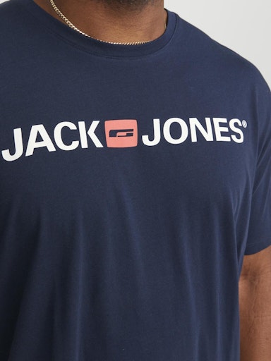 JACK JONES Erkek Lacivert Pamuklu Tişört 12184987