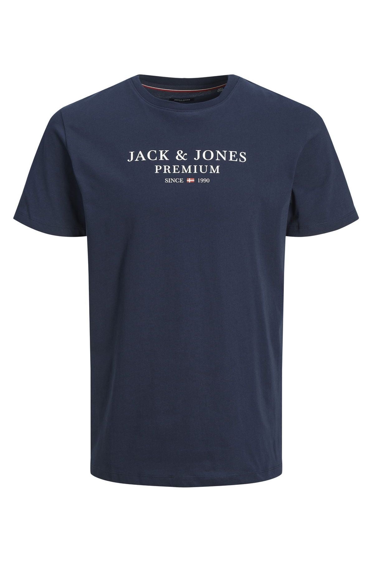 JACK JONES Erkek Lacivert Pamuklu Tişört 12217167