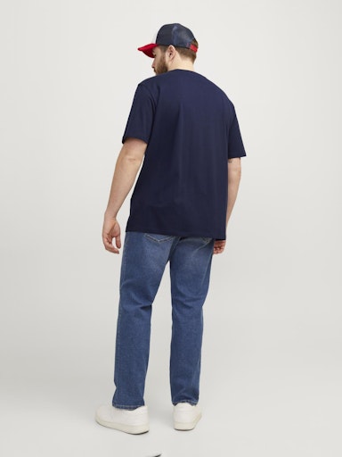 JACK JONES Erkek Lacivert Pamuklu Tişört 12253778