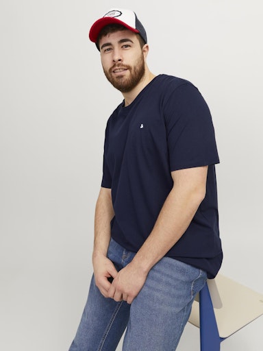 JACK JONES Erkek Lacivert Pamuklu Tişört 12253778
