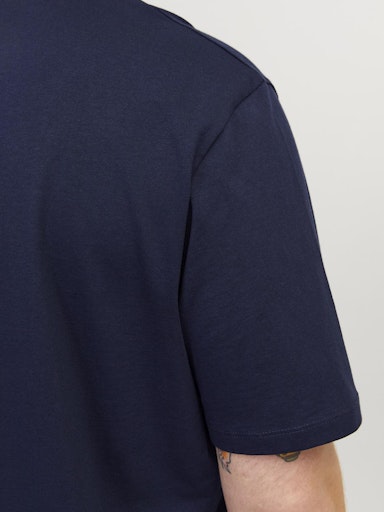 JACK JONES Erkek Lacivert Pamuklu Tişört 12253778