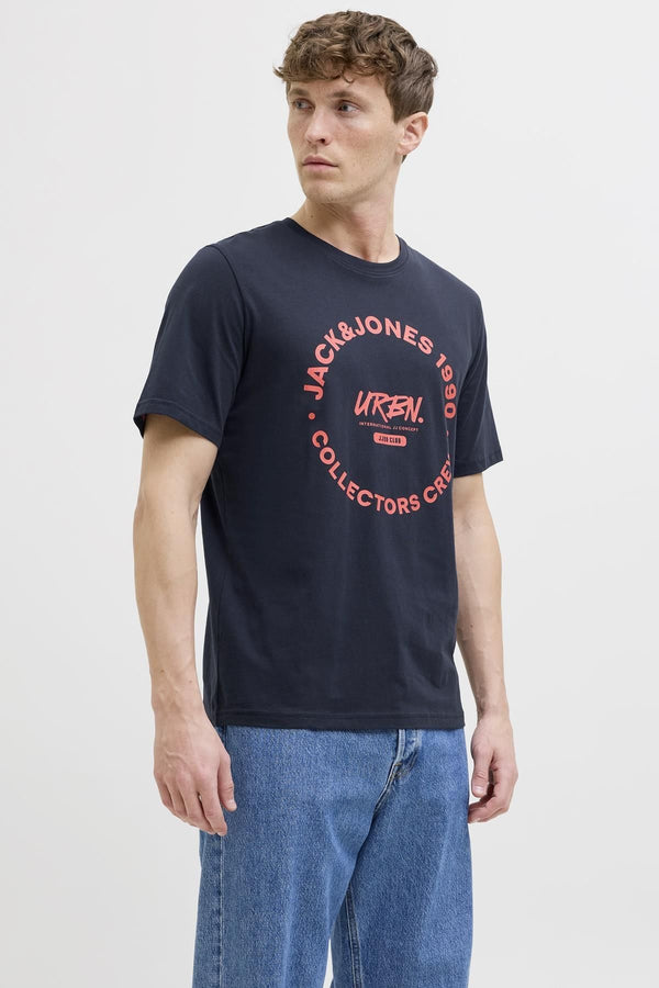 JACK JONES Erkek Lacivert Pamuklu Tişört 12269280