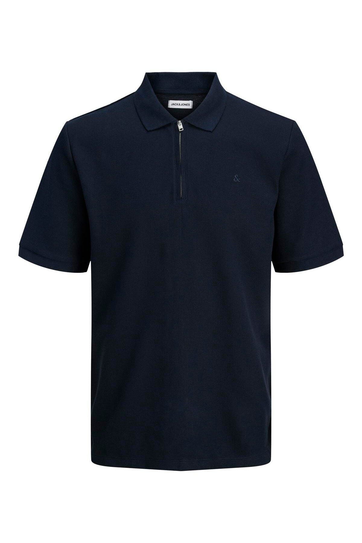 JACK JONES Erkek Lacivert Polo Yaka Kısa Kollu Tişört 12279177