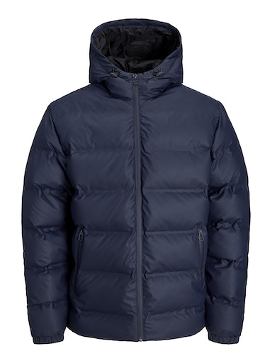 Jack Jones Erkek  Lacivert Su Geçirmez Kapüşonlu Puffer Mont 12239020L