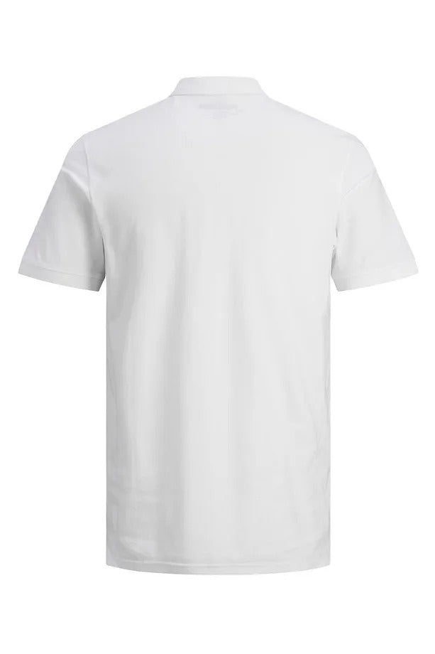 Jack Jones Erkek Pamuklu Beyaz Polo Yaka Tişört 12136516