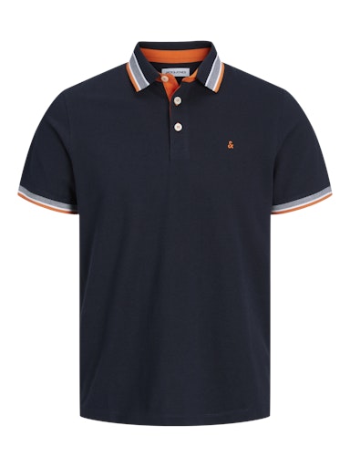 Jack Jones Erkek Pamuklu Lacivert Polo Yaka Tişört 12136668