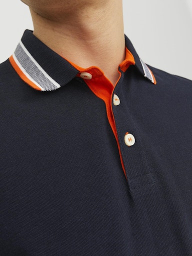 Jack Jones Erkek Pamuklu Lacivert Polo Yaka Tişört 12136668