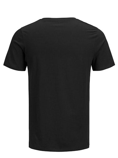 Jack Jones Erkek Pamuklu Siyah Bisiklet Yaka Tişört 12137126
