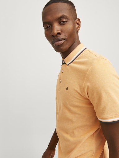 Jack Jones Erkek Pamuklu Turuncu  Polo Yaka Tişört 12136668
