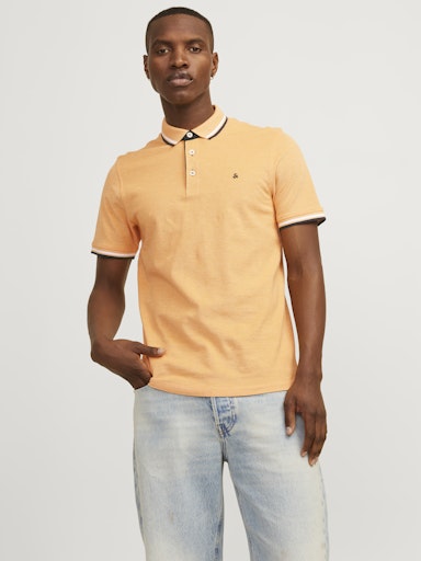 Jack Jones Erkek Pamuklu Turuncu  Polo Yaka Tişört 12136668