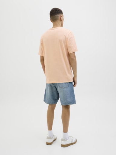 JACK JONES Erkek Pembe Kısa Kollu Tişört 12269280