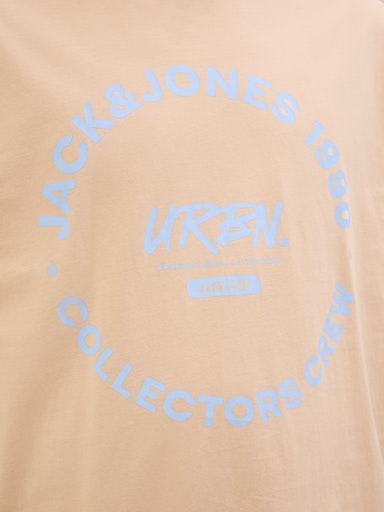 JACK JONES Erkek Pembe Kısa Kollu Tişört 12269280