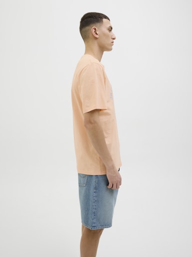JACK JONES Erkek Pembe Kısa Kollu Tişört 12269280