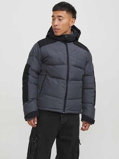 Jack Jones Erkek  Şişme Puffer Gri Mont  12239001G