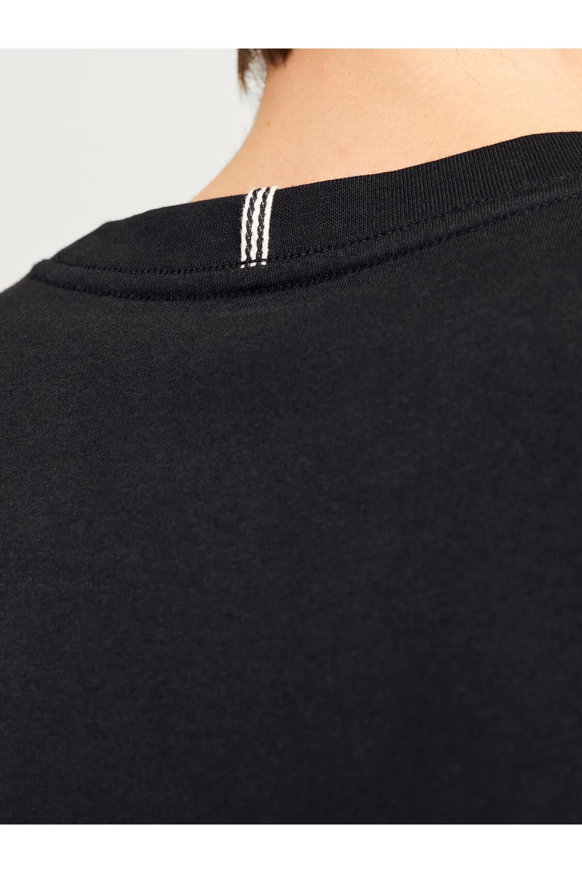 JACK JONES Erkek SİYAH Crew Neck Tişört 12262494