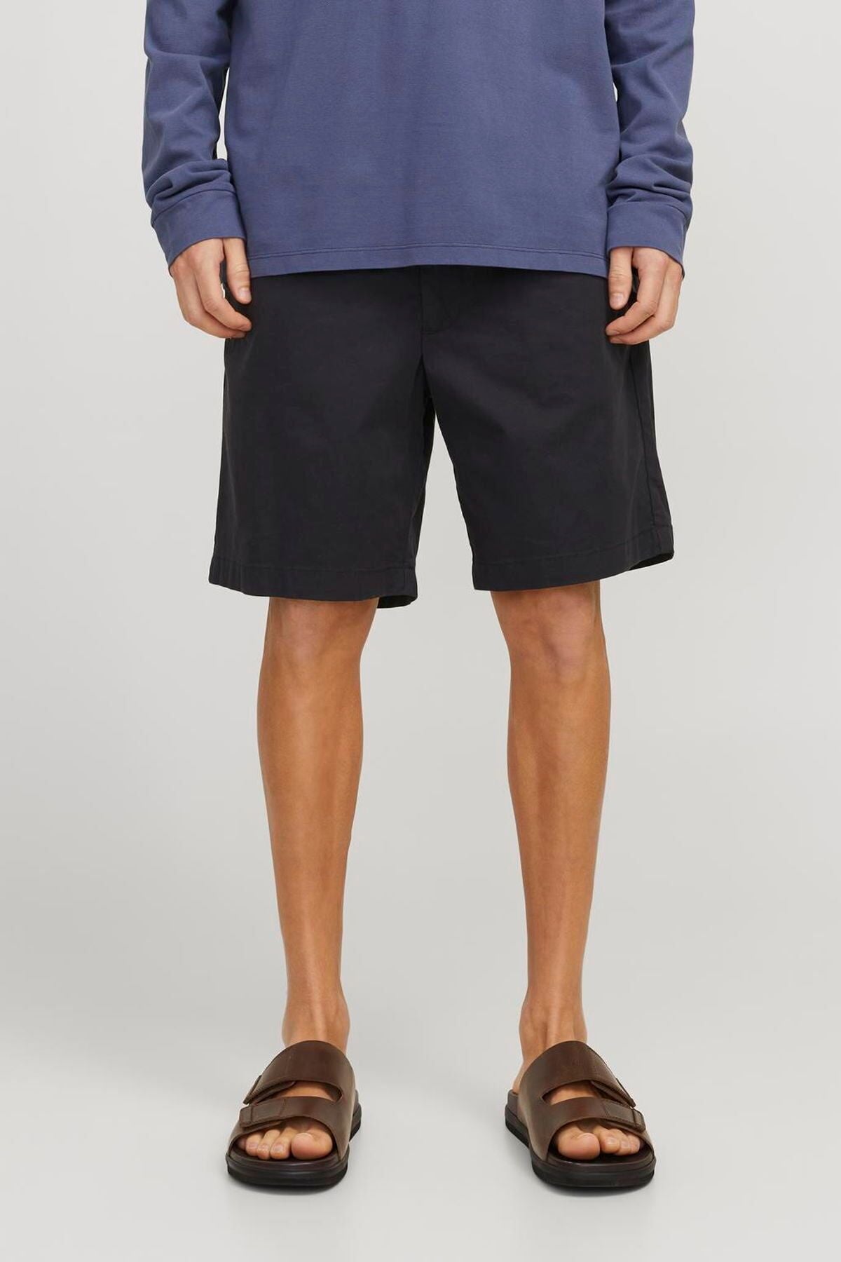 JACK JONES Erkek Siyah Kampanyalı Hibrit Jogger Şort 12274983