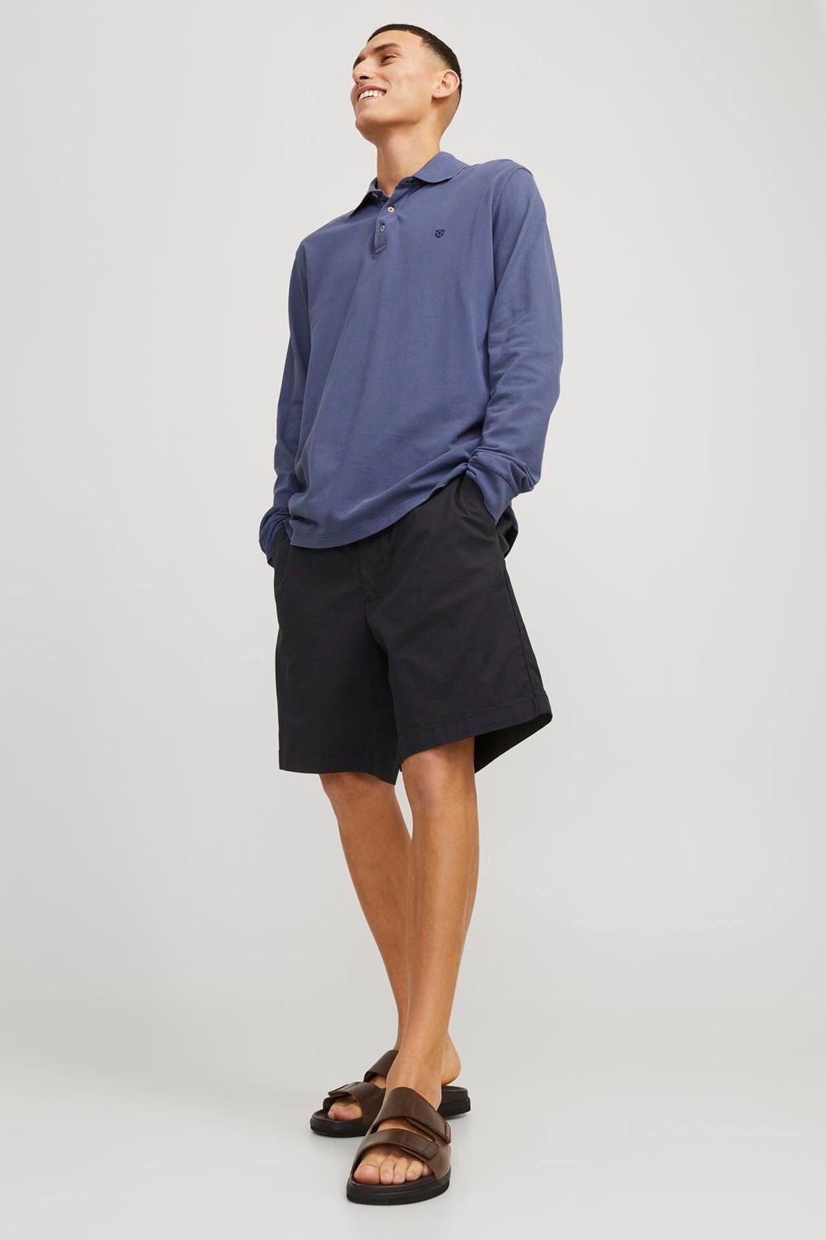 JACK JONES Erkek Siyah Kampanyalı Hibrit Jogger Şort 12274983