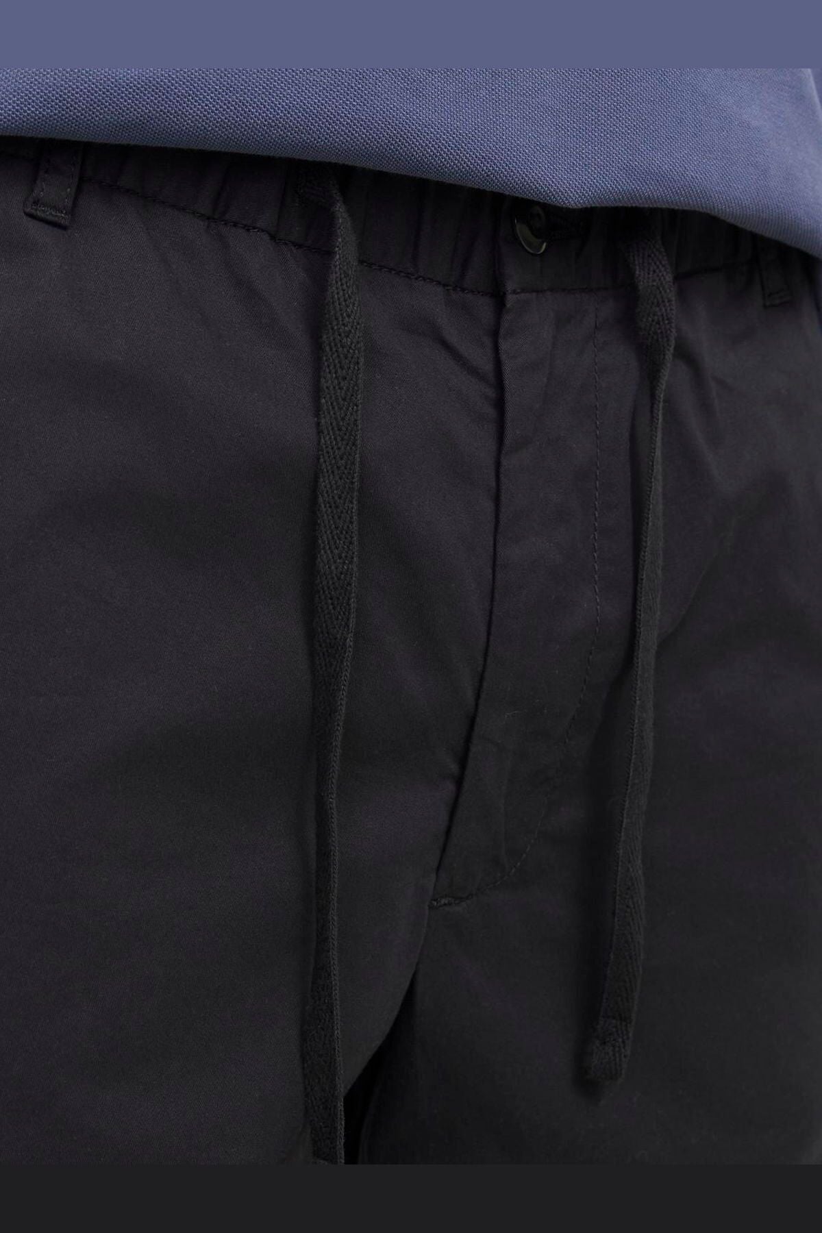 JACK JONES Erkek Siyah Kampanyalı Hibrit Jogger Şort 12274983