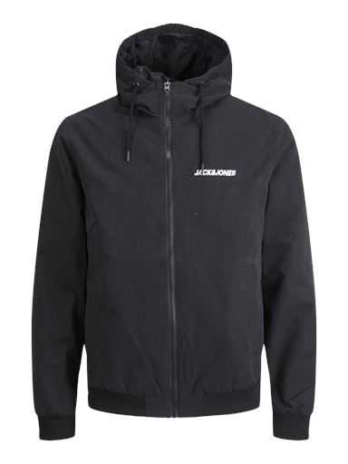 JACK JONES Erkek Siyah Kapüşonlu Mont 12200208