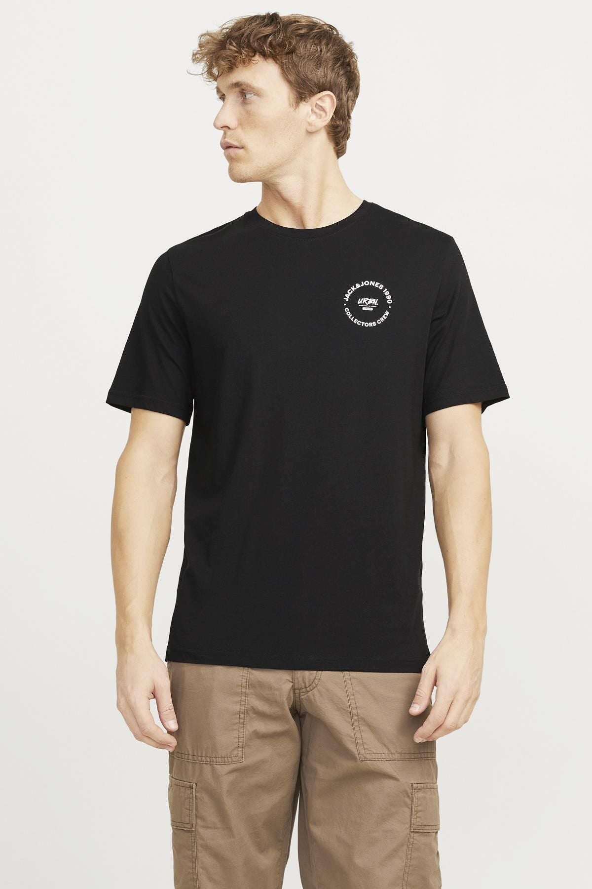 JACK JONES Erkek SİYAH Kısa Kollu Tişört 12269280