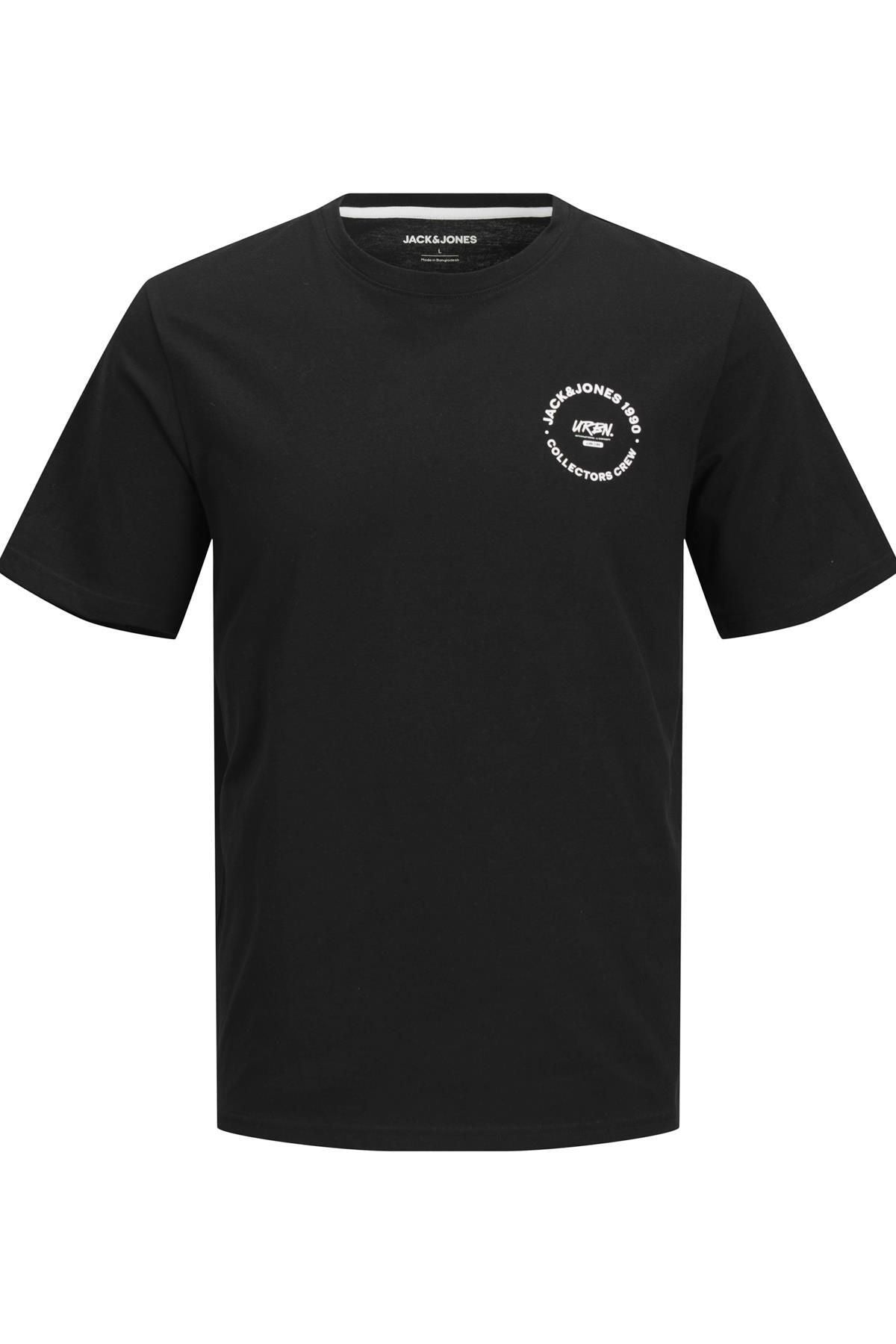 JACK JONES Erkek SİYAH Kısa Kollu Tişört 12269280