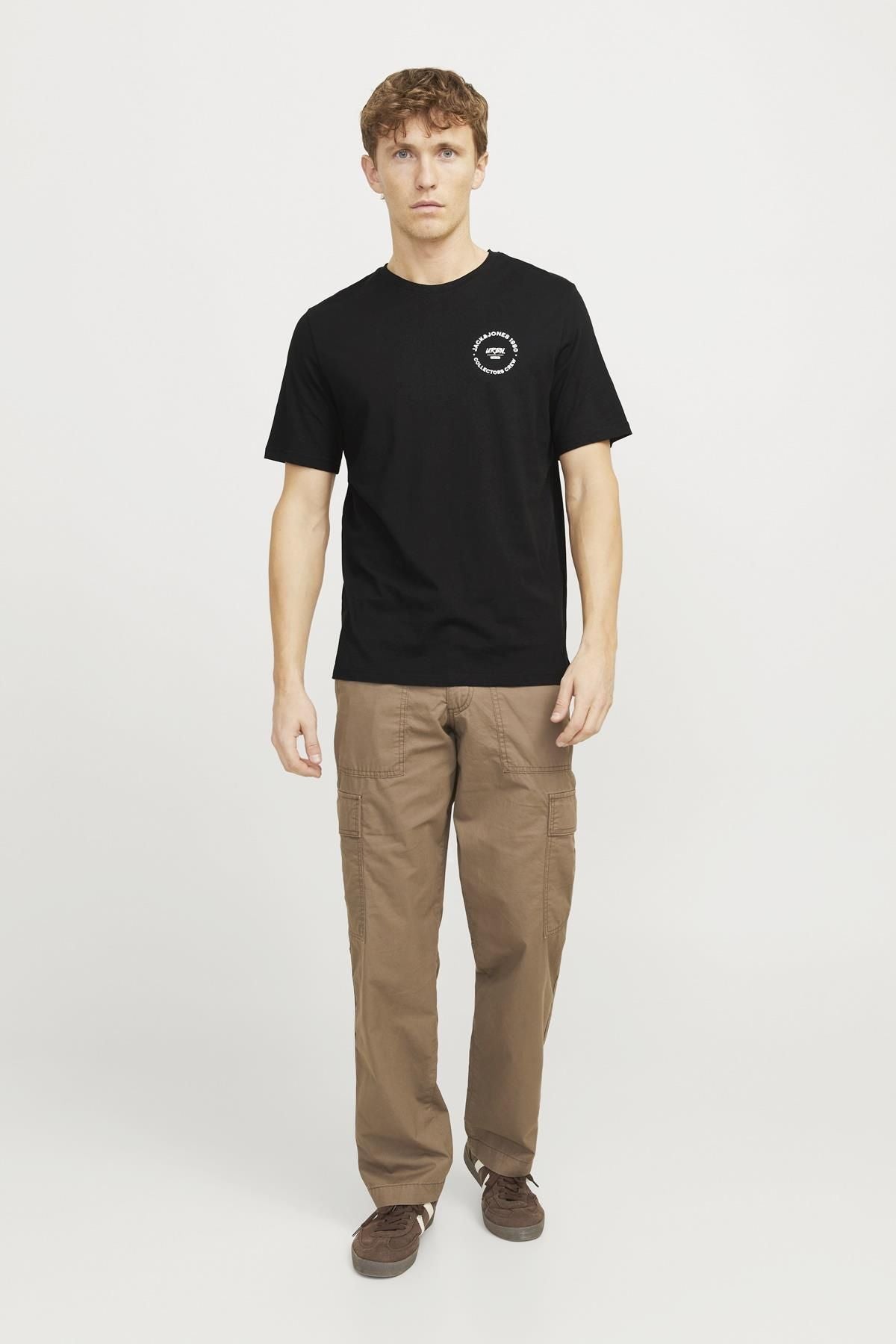 JACK JONES Erkek SİYAH Kısa Kollu Tişört 12269280