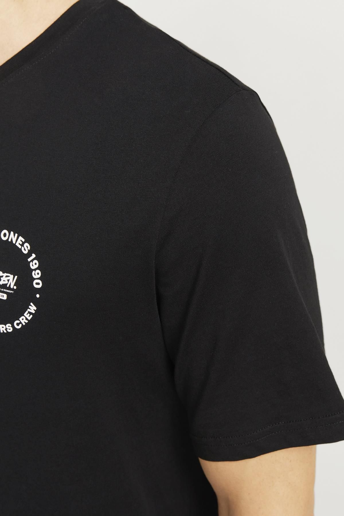 JACK JONES Erkek SİYAH Kısa Kollu Tişört 12269280