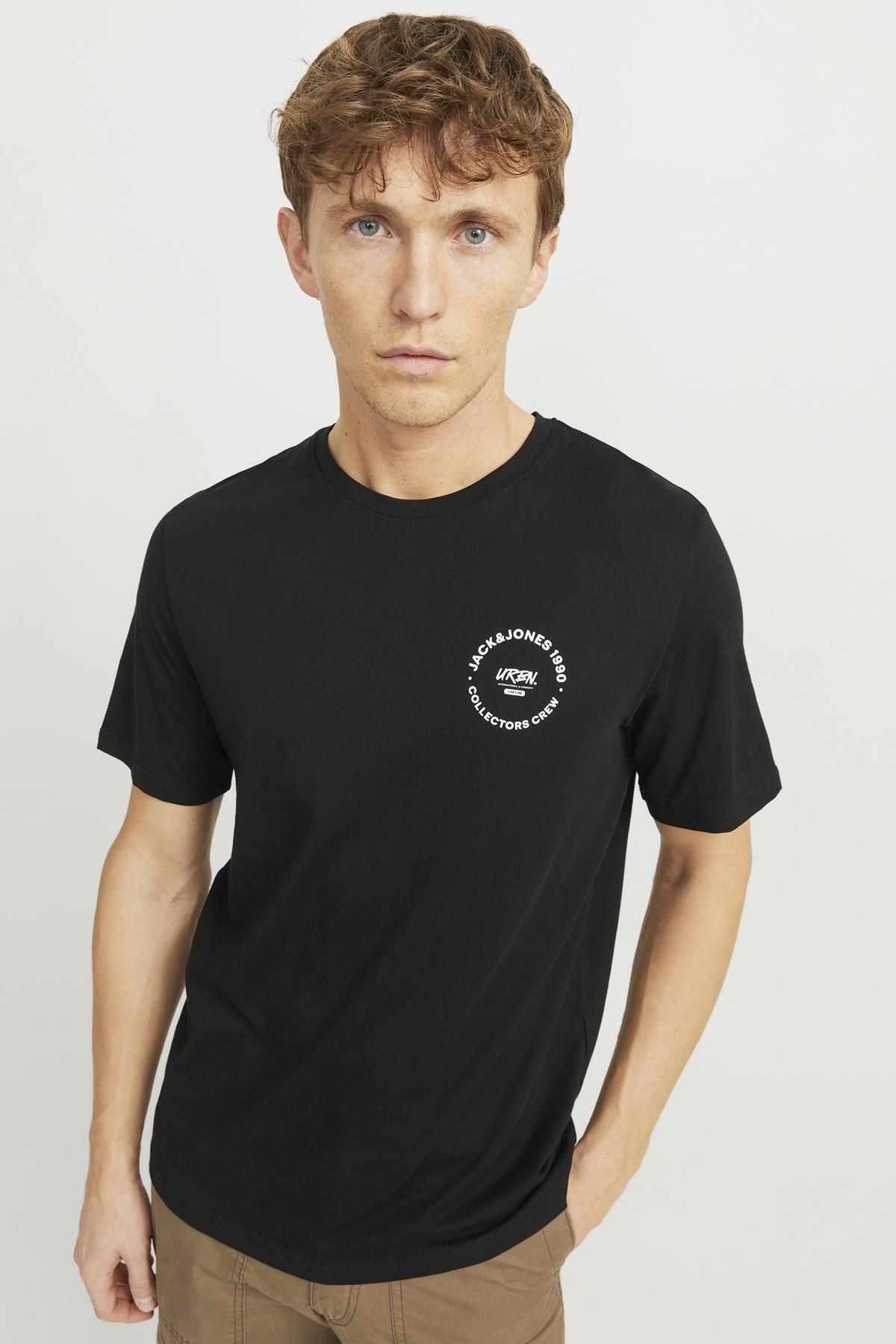 JACK JONES Erkek SİYAH Kısa Kollu Tişört 12269280