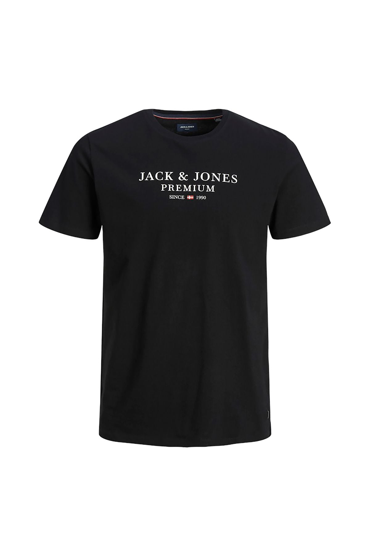 JACK JONES Erkek SİYAH Pamuklu Tişört 12217167
