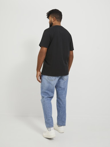 JACK JONES Erkek Siyah Pamuklu Tişört 12248177