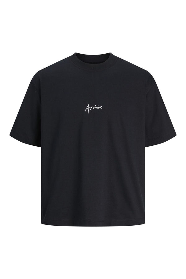 JACK JONES Erkek SİYAH Pamuklu Tişört 12273310