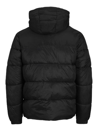 Jack Jones Erkek Siyah Rüzgar Geçirmez Puffer Mont 12235859S