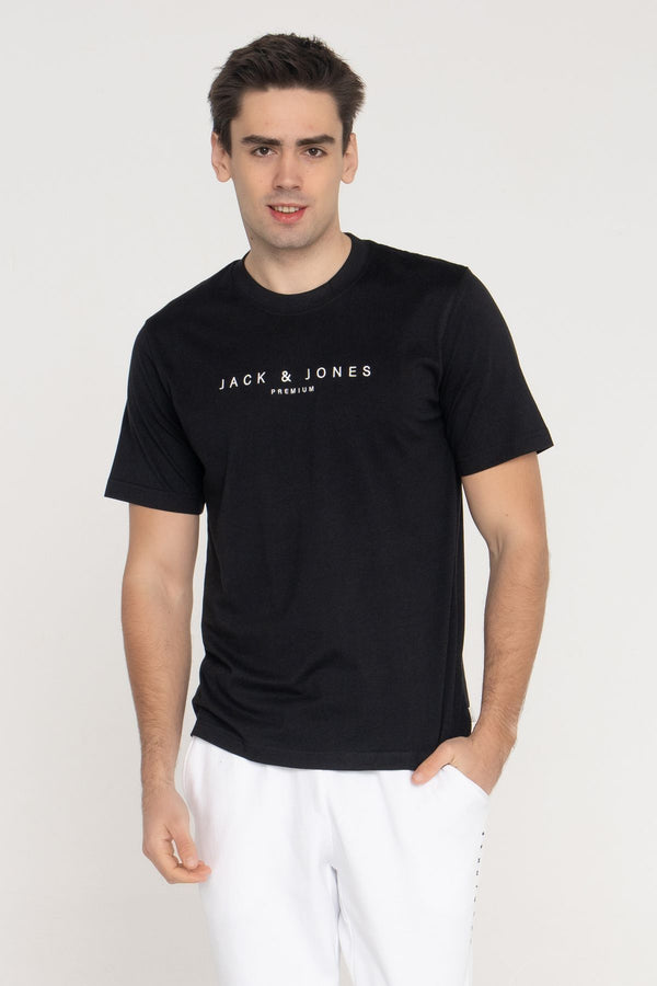 JACK JONES Erkek Siyah T-Shirt 12275186