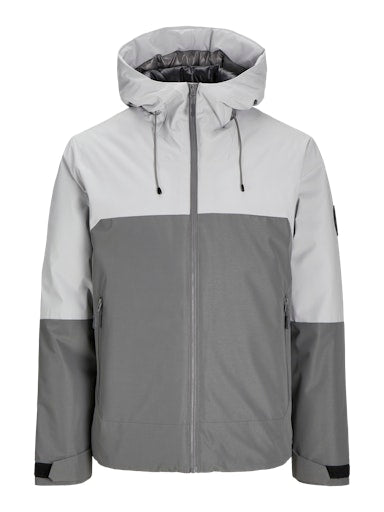 Jack Jones Erkek Kapüşonlu Yaka Gri Hafif Outdoor Ceket 12260486