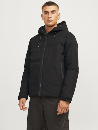 Jack Jones Erkek Su Geçirmez Softshell Siyah  Geçiş Ceketi 12260486S