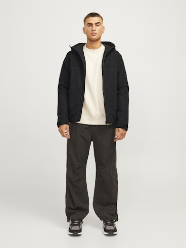 Jack Jones Erkek Su Geçirmez Softshell Siyah  Geçiş Ceketi 12260486S