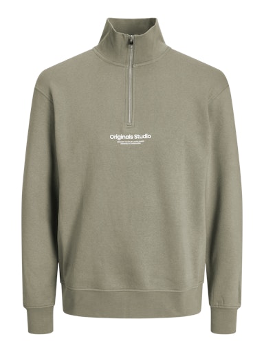 Jack Jones Erkek Yeşil Jorvesterbro Fermuarlı Sweat 12241777