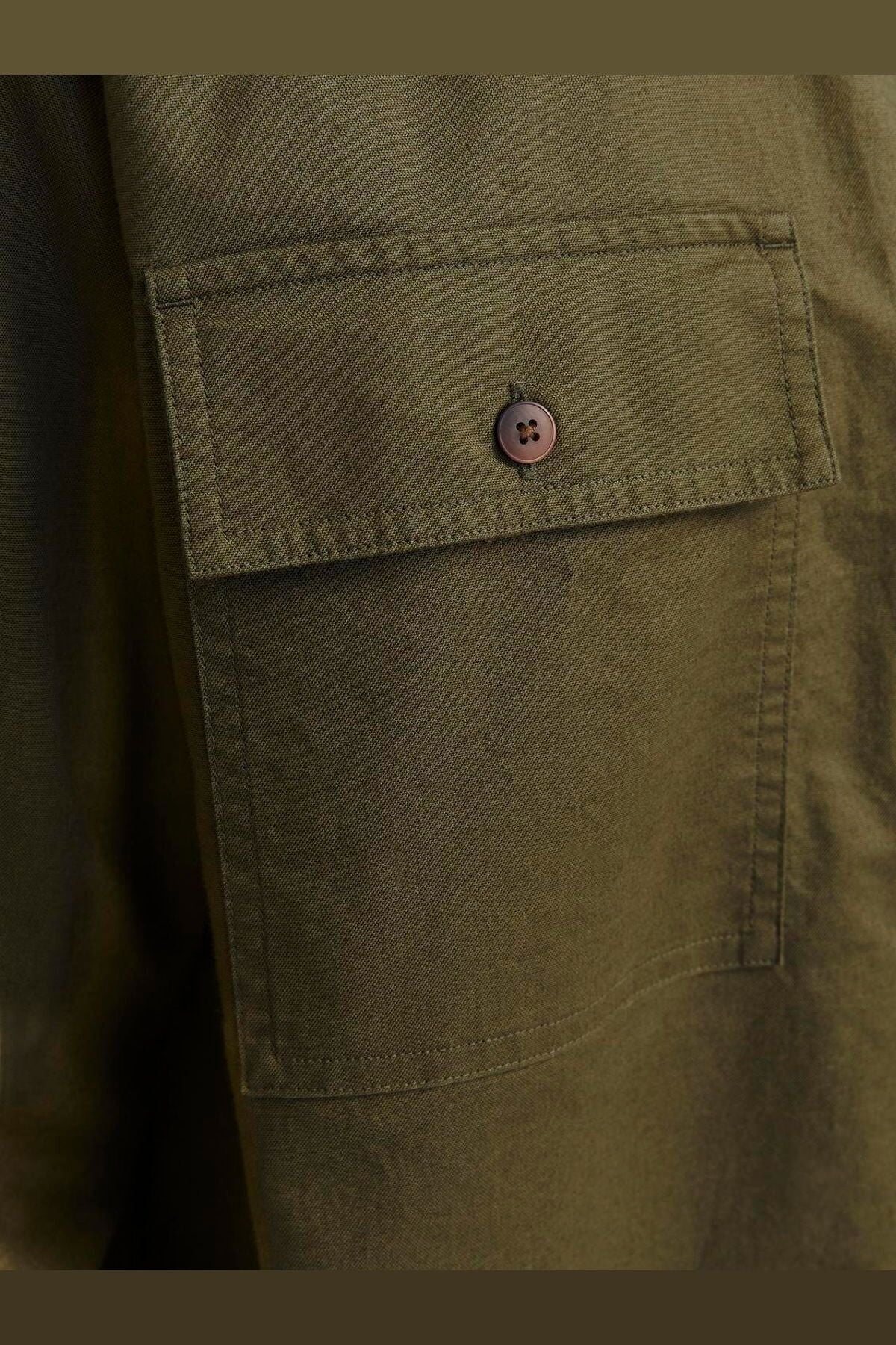 JACK JONES Erkek Yeşil Oversized Oxford Gömlek 12268952