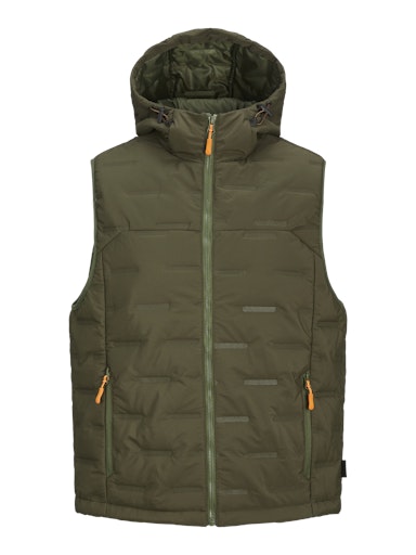 Jack Jones Jcosonic Bodywarmer Hood Erkek Haki Yelek 12260479