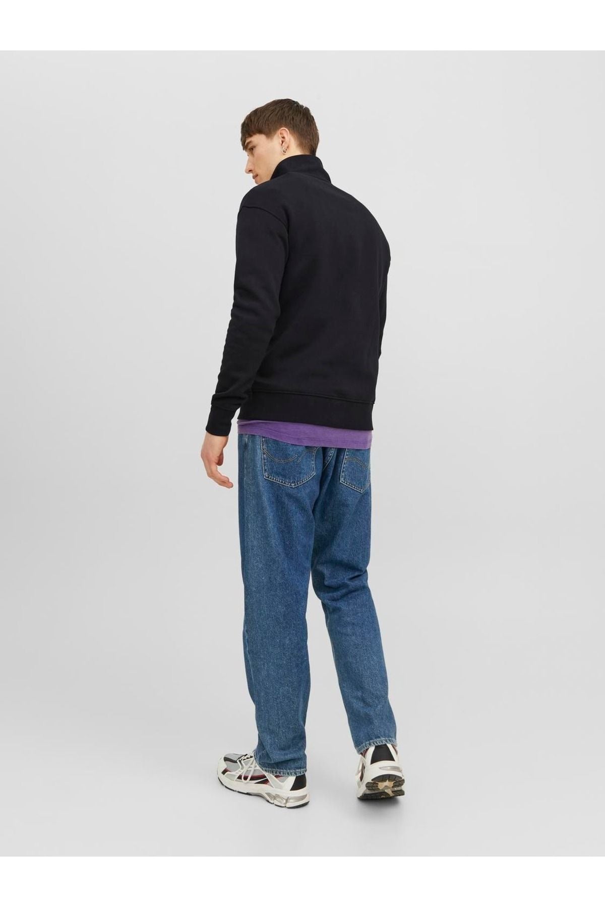 Jack & Jones JORVESTERBRO Erkek Siyah Sweatshirt 12241777