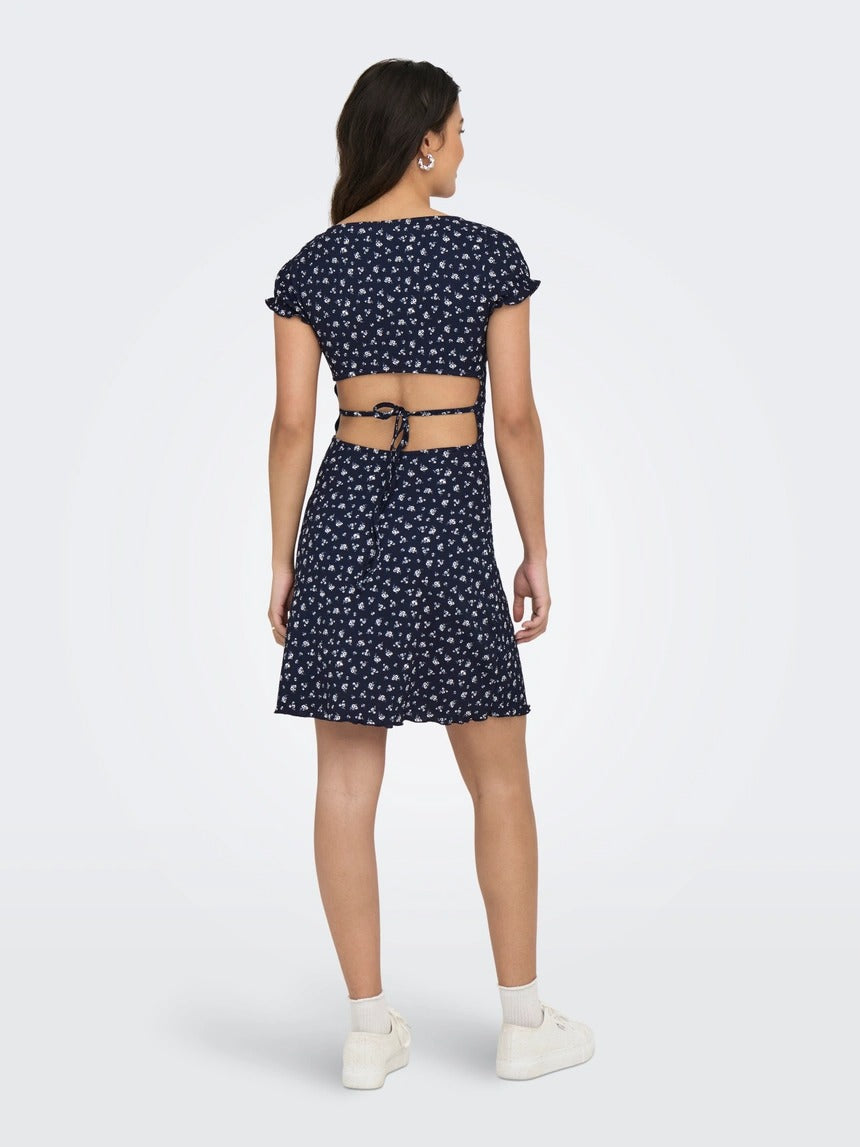 ONLY Kadın Lacivert Open Back Dress 15341519