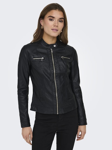 Only Kadın Onlbandit Faux Leather Biker Siyah Deri Ceket 15081400S