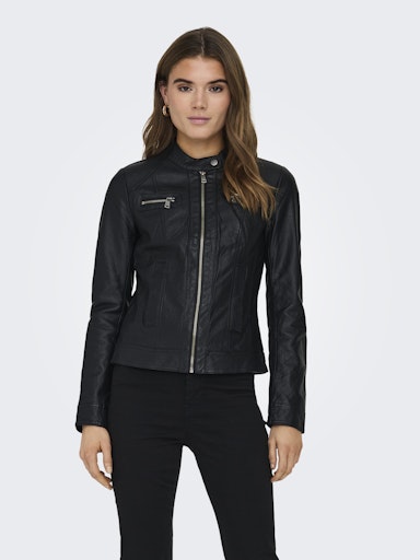 Only Kadın Onlbandit Faux Leather Biker Siyah Deri Ceket 15081400S