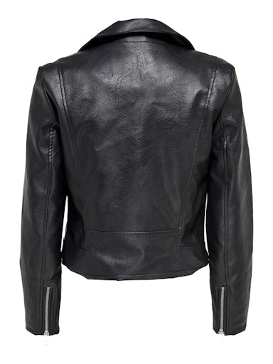 Only Kadın Onlvera Faux Leather Biker Siyah Deri Ceket 15232135S