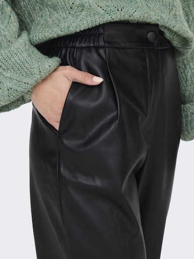 Only Kadın Onlymynte Faux Leather Pants Siyah Deri Pantolon 15341146S