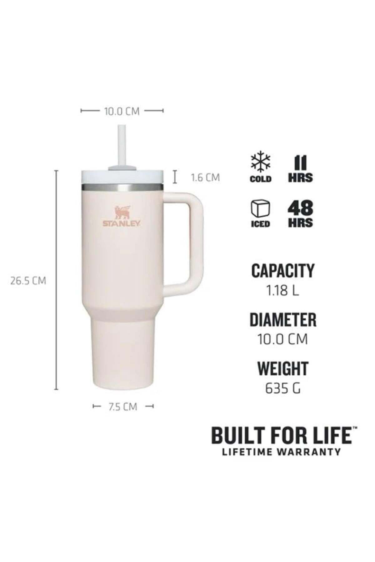 Stanley Quencher Pipetli Pembe Termos 1.18 Lt