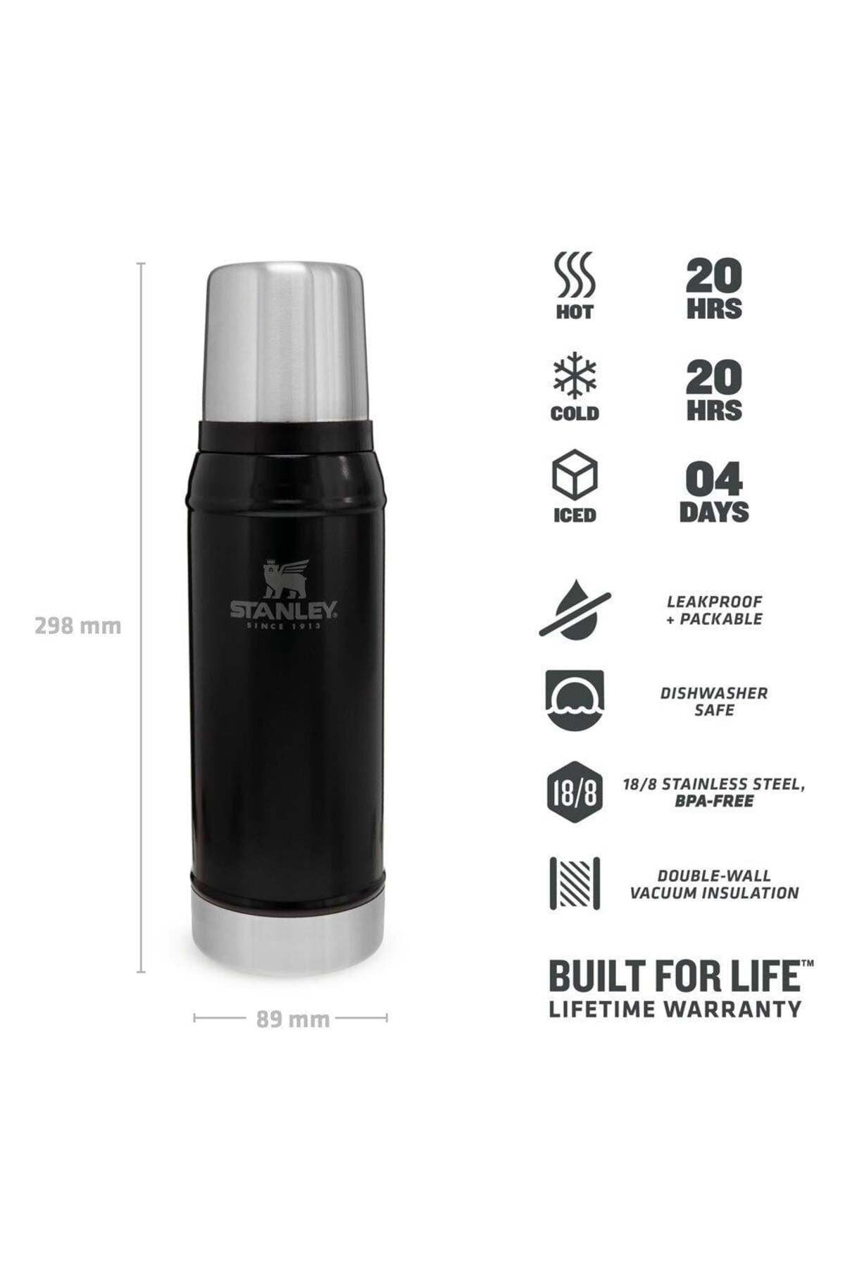 Stanley Unisex Termos Stan  Classic Black 0.75l