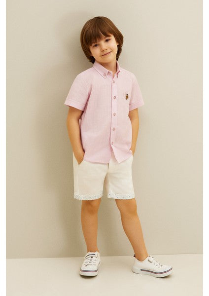 U.s.Polo Assn. Erkek Çocuk Beyaz Dokuma Kapri G083SZ031