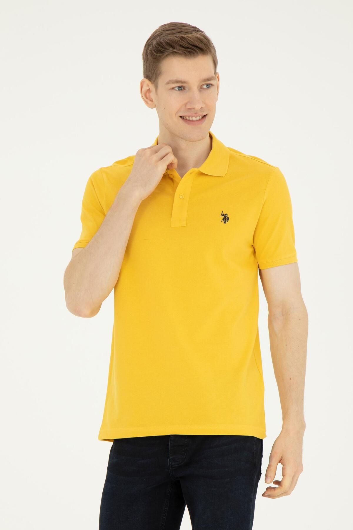 U.s.Polo Assn. Erkek Koyu Sarı Tişört G081GL011