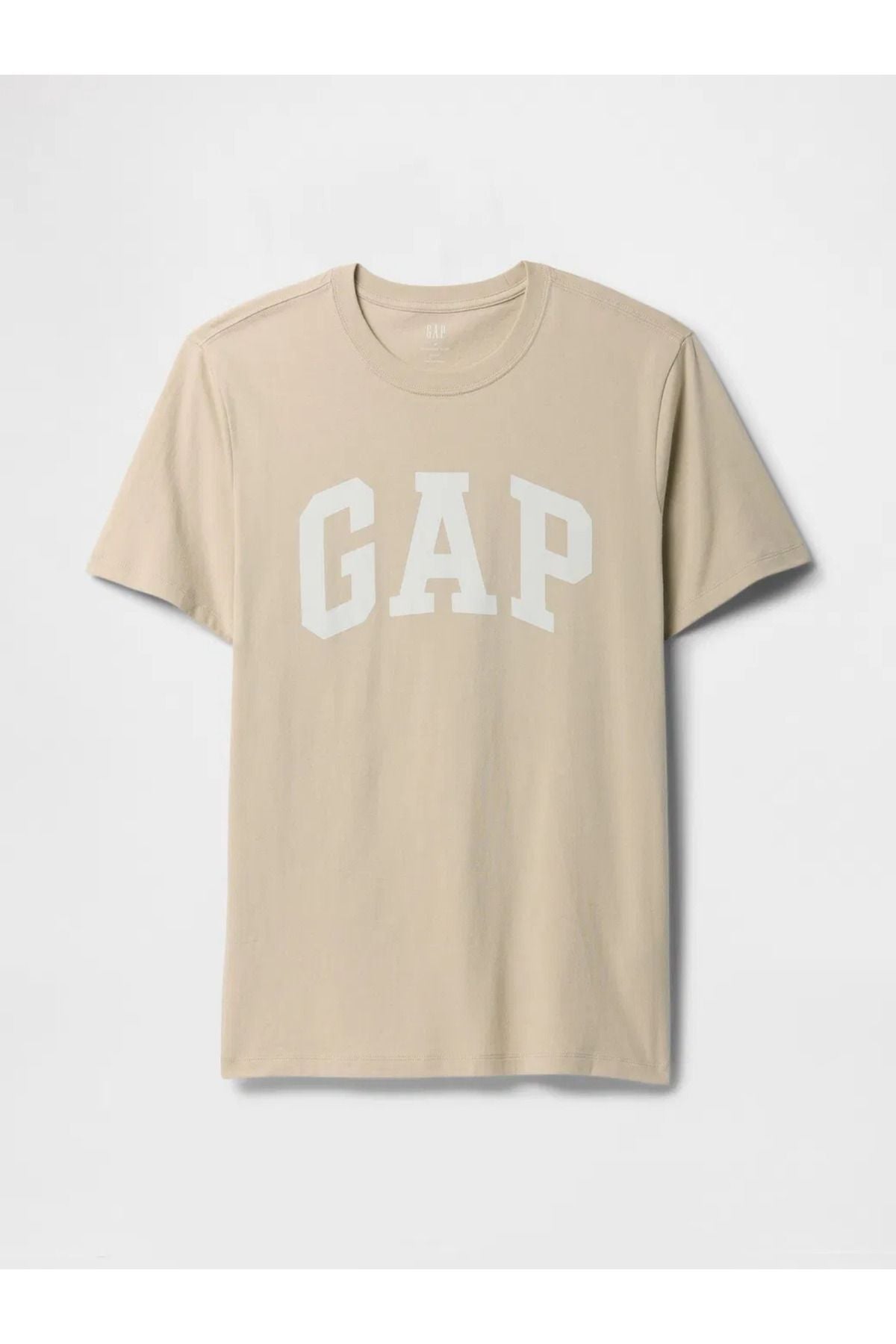 GAP Erkek Bej Logolu Tişört 856659023